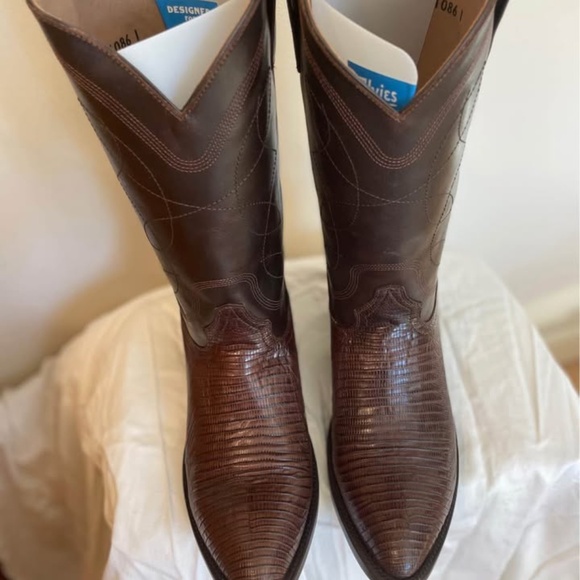 Alvies Congress Boots – Brown Teju Lizard (Size 11D) - Picture 6 of 7